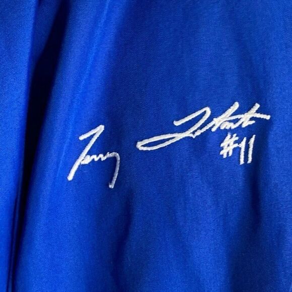 Vintage 80s Baby Ruth Racing Jacket L Blue Labonte - Picture 4 of 8